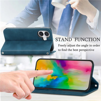 For iPhone 16 Case Skin Touch Feeling Leather Phone Cover Magnetic Absorption
