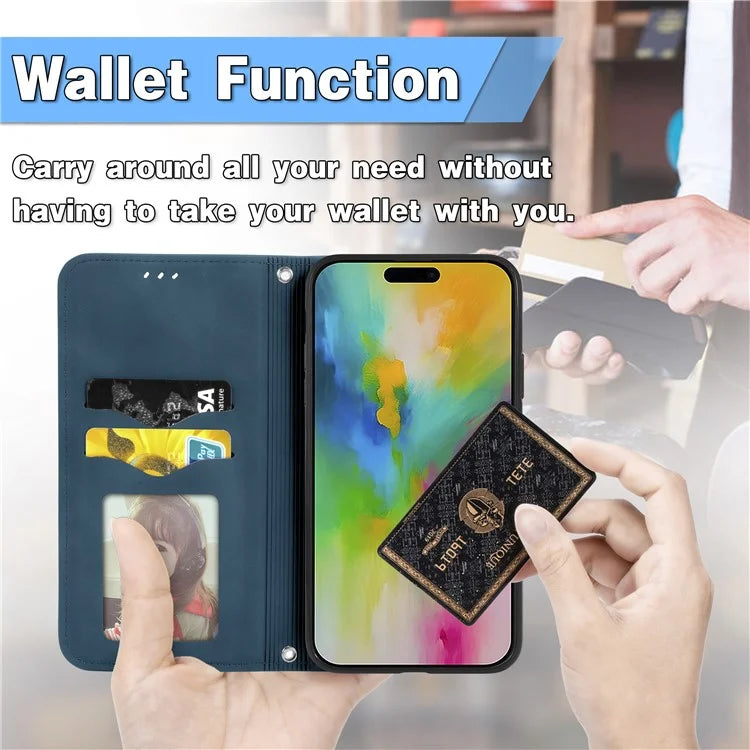 For iPhone 16 Case Skin Touch Feeling Leather Phone Cover Magnetic Absorption