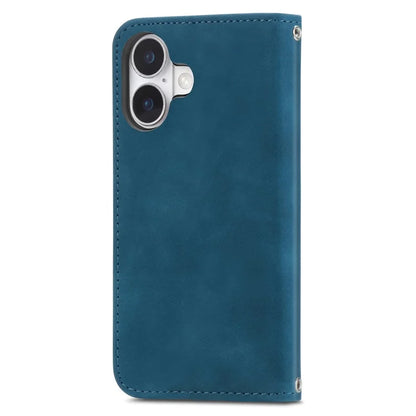 For iPhone 16 Case Skin Touch Feeling Leather Phone Cover Magnetic Absorption