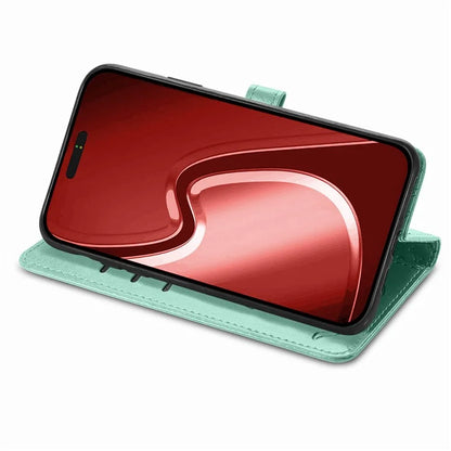 For iPhone 16 Pro Case Leather Wallet Flip Phone Cover Cute Cat Dog Pattern