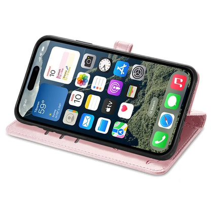 For iPhone 16 Plus Case Leather Wallet Flip Phone Cover Cute Cat Dog Pattern