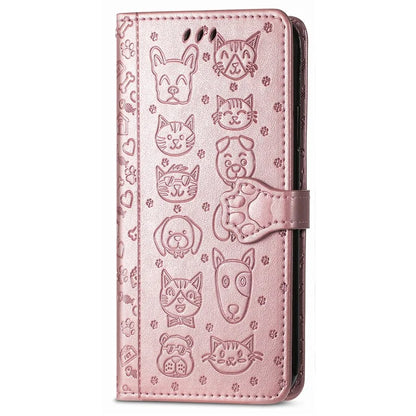 For iPhone 16 Plus Case Leather Wallet Flip Phone Cover Cute Cat Dog Pattern