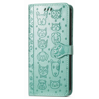 For iPhone 16 Plus Case Leather Wallet Flip Phone Cover Cute Cat Dog Pattern