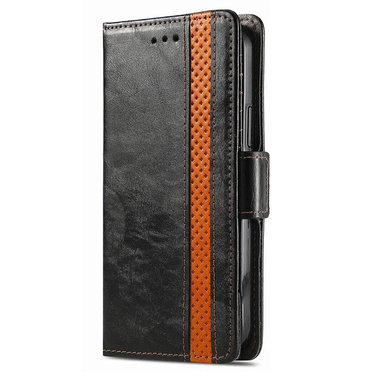 CASENEO 002 Series For iPhone 16 Pro Max Case Stand Wallet Splicing PU Leather Cover