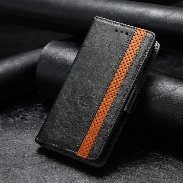 CASENEO 002 Series For iPhone 16 Pro Max Case Stand Wallet Splicing PU Leather Cover