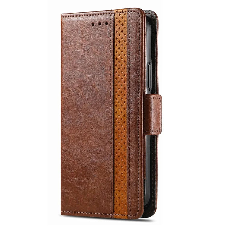CASENEO 002 Series For iPhone 16 Pro Max Case Stand Wallet Splicing PU Leather Cover
