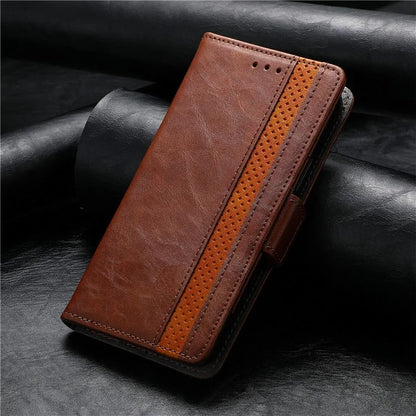 CASENEO 002 Series For iPhone 16 Pro Max Case Stand Wallet Splicing PU Leather Cover