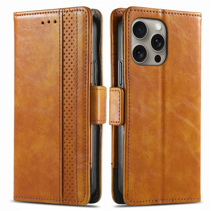 CASENEO 002 Series For iPhone 16 Pro Max Case Stand Wallet Splicing PU Leather Cover