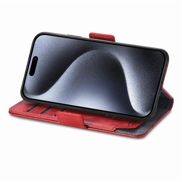 CASENEO 002 Series For iPhone 16 Pro Max Case Stand Wallet Splicing PU Leather Cover
