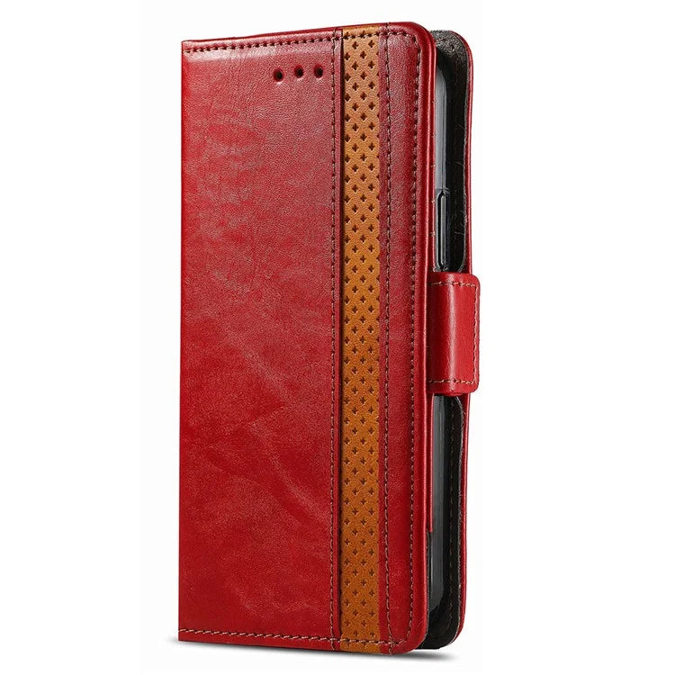 CASENEO 002 Series For iPhone 16 Pro Max Case Stand Wallet Splicing PU Leather Cover