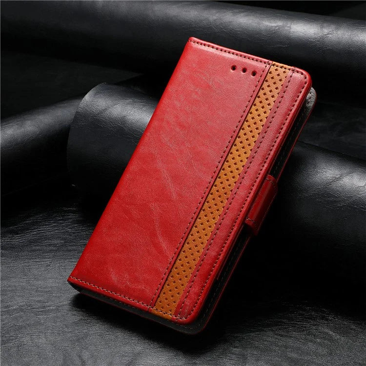 CASENEO 002 Series For iPhone 16 Pro Max Case Stand Wallet Splicing PU Leather Cover