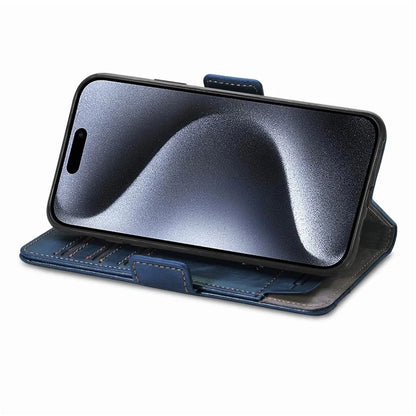 CASENEO 002 Series For iPhone 16 Pro Max Case Stand Wallet Splicing PU Leather Cover