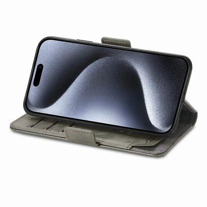 CASENEO 002 Series For iPhone 16 Pro Max Case Stand Wallet Splicing PU Leather Cover