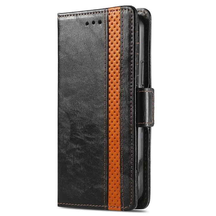 CASENEO 002 Series For iPhone 16 Case Stand Wallet Splicing PU Leather Cover