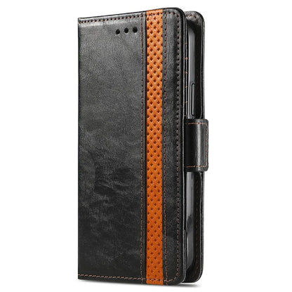 CASENEO 002 Series For iPhone 16 Case Stand Wallet Splicing PU Leather Cover
