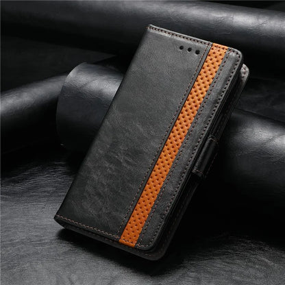 CASENEO 002 Series For iPhone 16 Case Stand Wallet Splicing PU Leather Cover