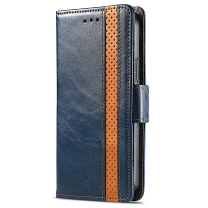 CASENEO 002 Series For iPhone 16 Case Stand Wallet Splicing PU Leather Cover