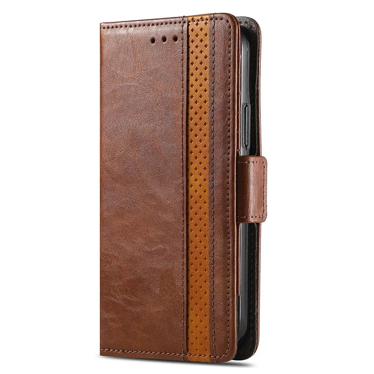 CASENEO 002 Series For iPhone 16 Case Stand Wallet Splicing PU Leather Cover