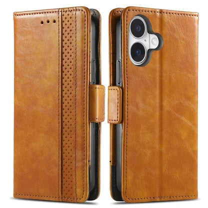 CASENEO 002 Series For iPhone 16 Case Stand Wallet Splicing PU Leather Cover