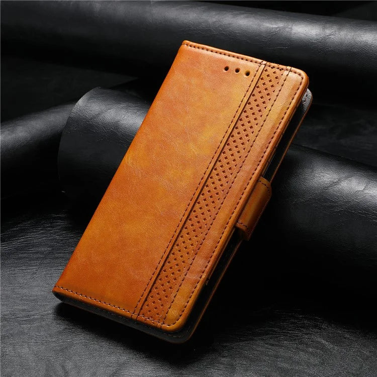 CASENEO 002 Series For iPhone 16 Case Stand Wallet Splicing PU Leather Cover