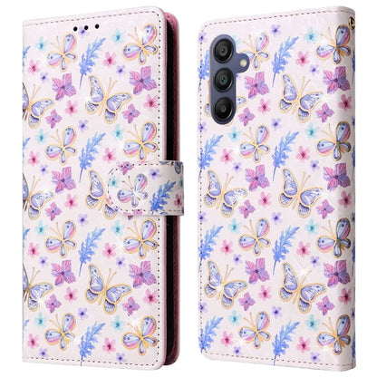 For Samsung Galaxy A16 5G Case RFID Blocking Flower Leather Phone Cover