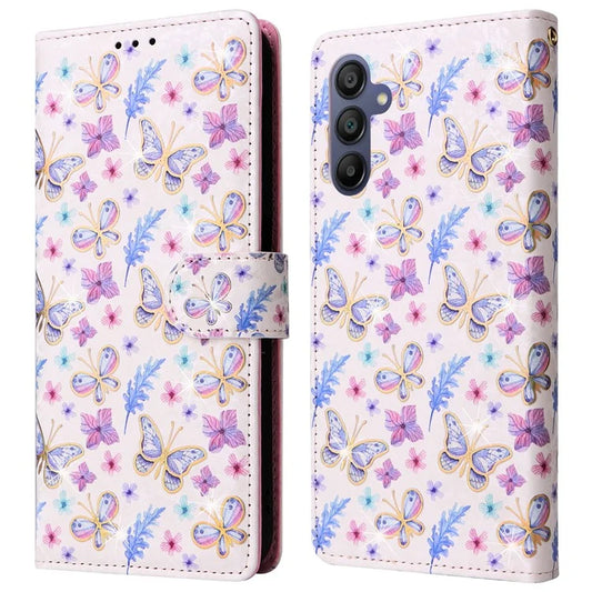 For Samsung Galaxy A16 5G Case RFID Blocking Flower Leather Phone Cover