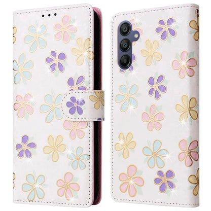 For Samsung Galaxy A16 5G Case RFID Blocking Flower Leather Phone Cover