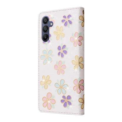 For Samsung Galaxy A16 5G Case RFID Blocking Flower Leather Phone Cover