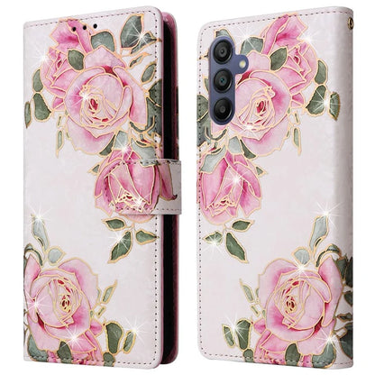 For Samsung Galaxy A16 5G Case RFID Blocking Flower Leather Phone Cover