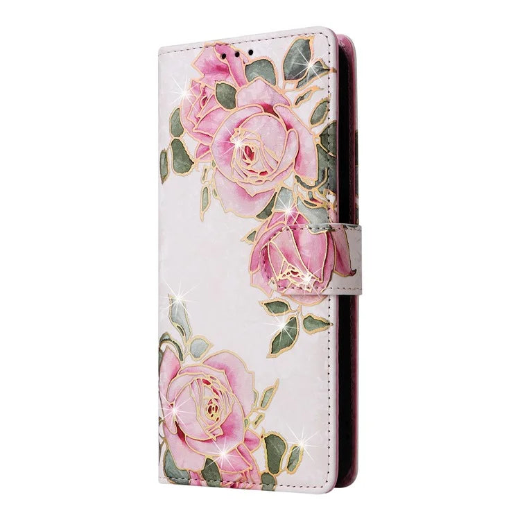 For Samsung Galaxy A16 5G Case RFID Blocking Flower Leather Phone Cover