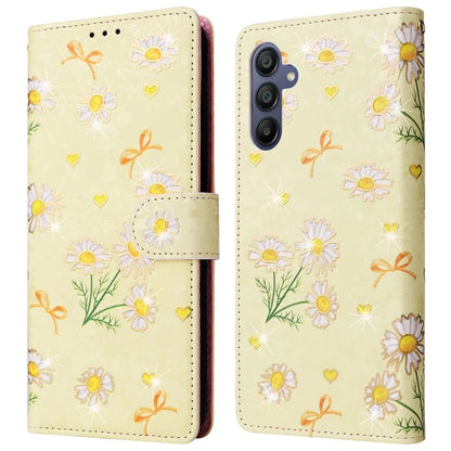 For Samsung Galaxy A16 5G Case RFID Blocking Flower Leather Phone Cover