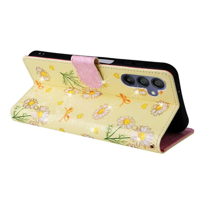 For Samsung Galaxy A16 5G Case RFID Blocking Flower Leather Phone Cover
