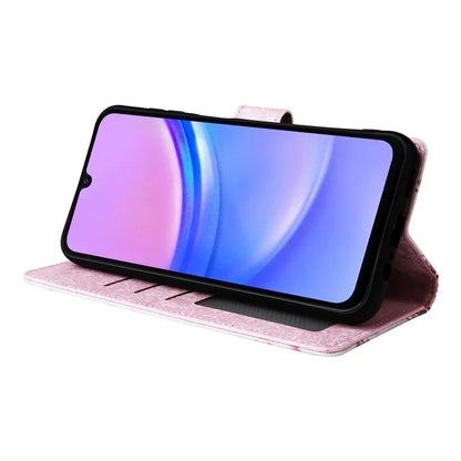 For Samsung Galaxy A16 5G Case RFID Blocking Flower Leather Phone Cover