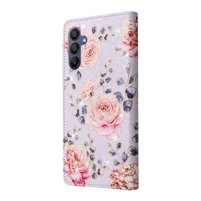 For Samsung Galaxy A16 5G Case RFID Blocking Flower Leather Phone Cover