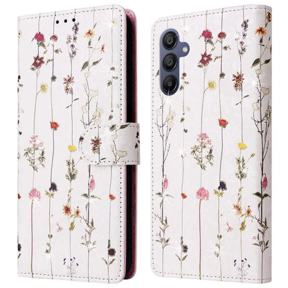 For Samsung Galaxy A16 5G Case RFID Blocking Flower Leather Phone Cover