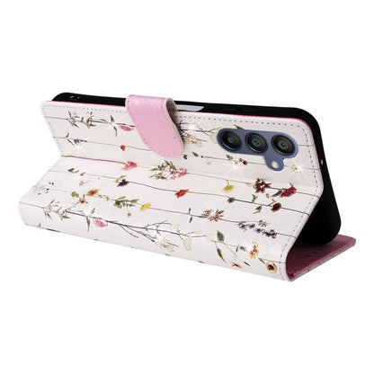 For Samsung Galaxy A16 5G Case RFID Blocking Flower Leather Phone Cover