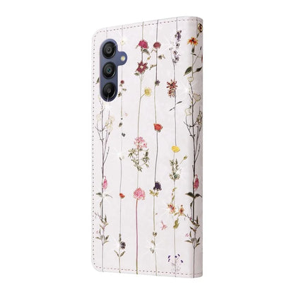 For Samsung Galaxy A16 5G Case RFID Blocking Flower Leather Phone Cover