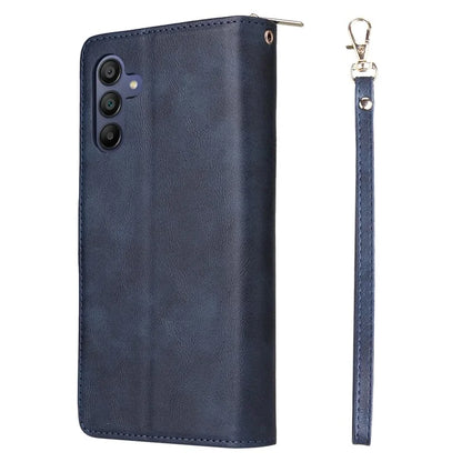 For Samsung Galaxy A16 5G Case Zipper Pocket PU Leather Phone Cover with Hand Strap