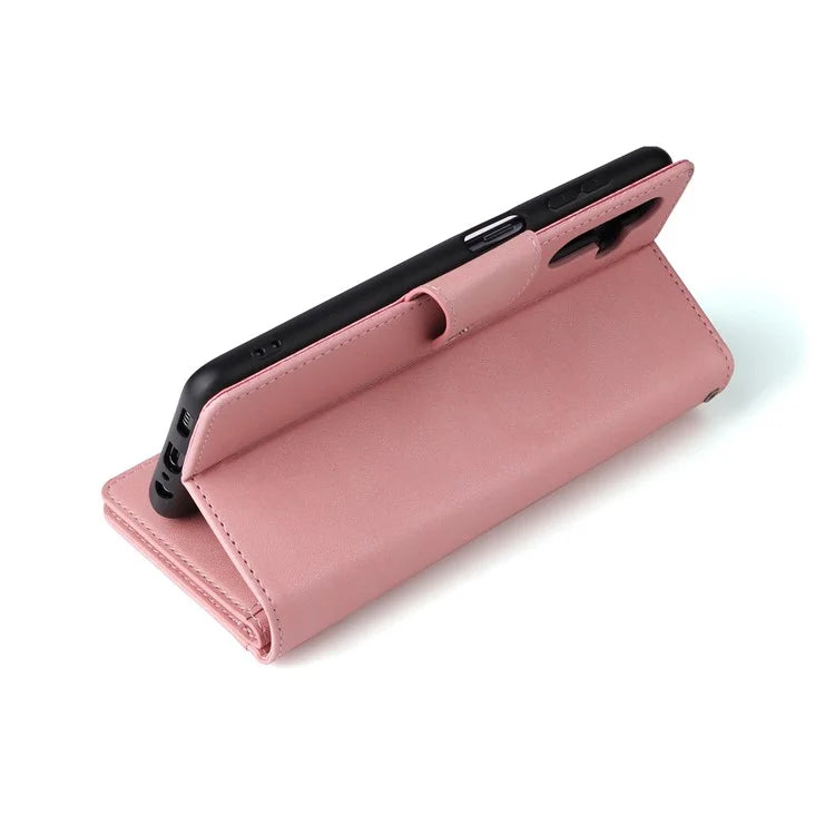 For Samsung Galaxy A16 5G Case Zipper Wallet Leather Stand Phone Cover Rivet Decor