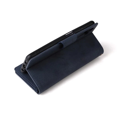For Samsung Galaxy A16 5G Case Zipper Wallet Leather Stand Phone Cover Rivet Decor