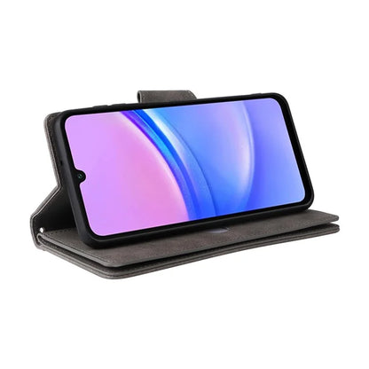 For Samsung Galaxy A16 5G Case Zipper Wallet Leather Stand Phone Cover Rivet Decor