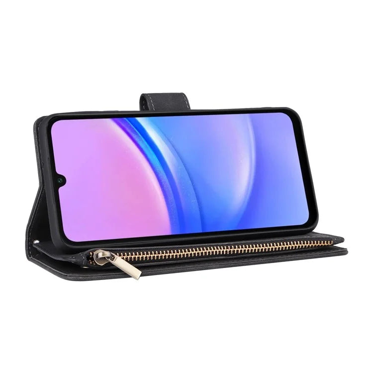 For Samsung Galaxy A16 5G Case Zipper Wallet Multiple Card Slots Leather Phone Cover