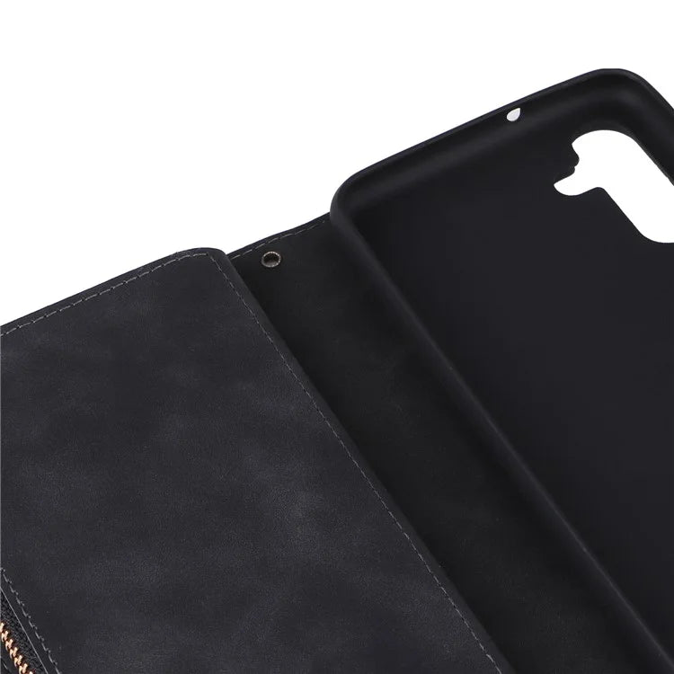 For Samsung Galaxy A16 5G Case Zipper Wallet Multiple Card Slots Leather Phone Cover