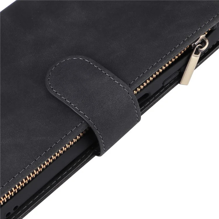 For Samsung Galaxy A16 5G Case Zipper Wallet Multiple Card Slots Leather Phone Cover