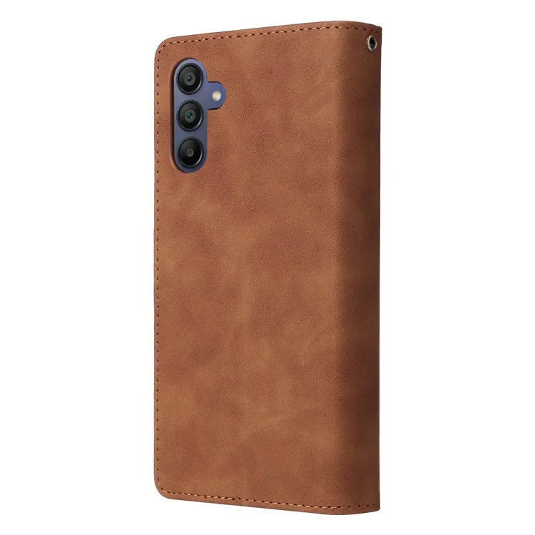 For Samsung Galaxy A16 5G Case Zipper Wallet Multiple Card Slots Leather Phone Cover