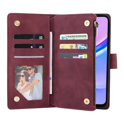 For Samsung Galaxy A16 5G Case Zipper Wallet Multiple Card Slots Leather Phone Cover