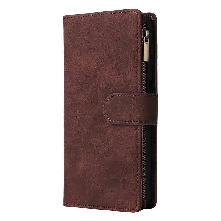 For Samsung Galaxy A16 5G Case Zipper Wallet Multiple Card Slots Leather Phone Cover
