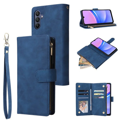 For Samsung Galaxy A16 5G Case Zipper Wallet Multiple Card Slots Leather Phone Cover
