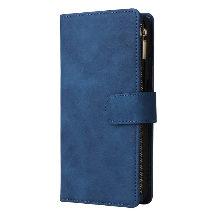 For Samsung Galaxy A16 5G Case Zipper Wallet Multiple Card Slots Leather Phone Cover