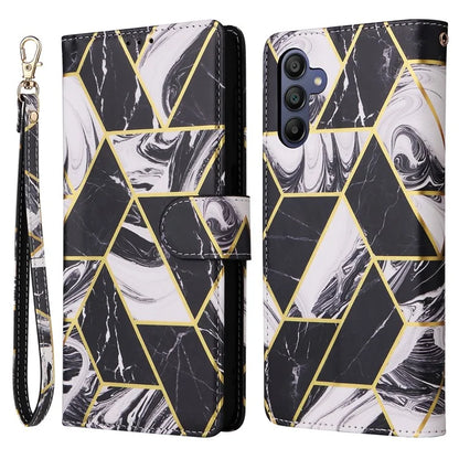 For Samsung Galaxy A16 5G Case Lacquered Marble Pattern Leather Phone Cover